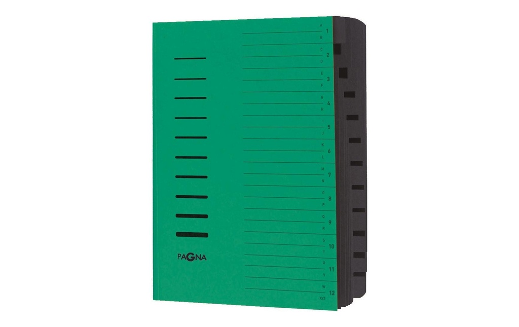 PAGNA Classeur à comp. 12sép. vert