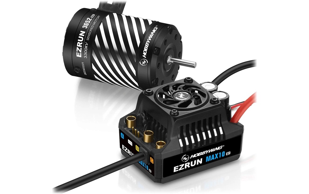 Hobbywing Kits d’entraînement sans brosse Ezrun MAX10 G2 80A Combo 3300 kV