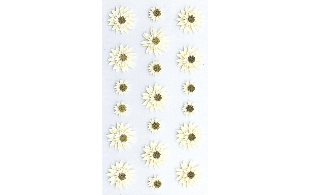 Artoz Autocollant à motif Fleur 1 feuille, crème