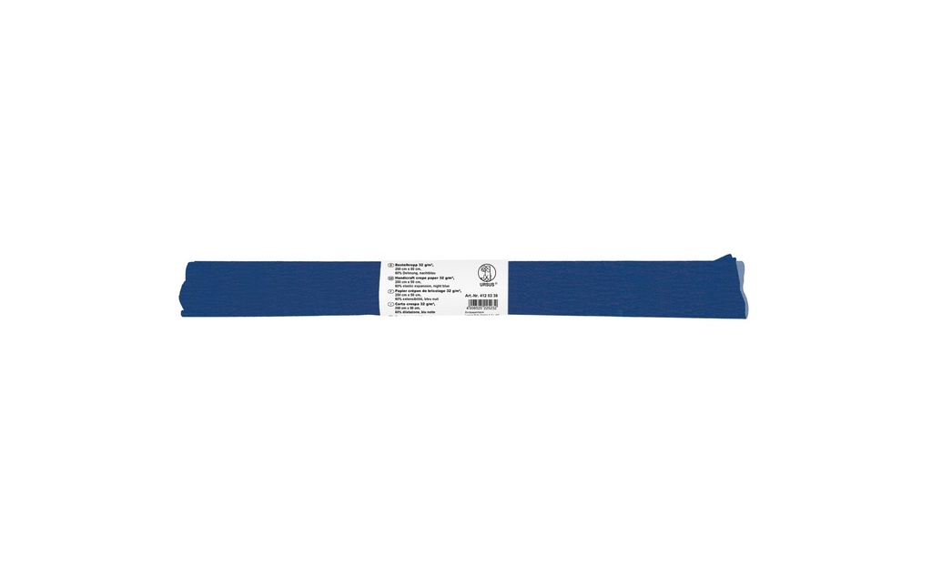 URSUS Papier crêpe 50 cm x 2,5 m, 32 g/m², bleu nuit