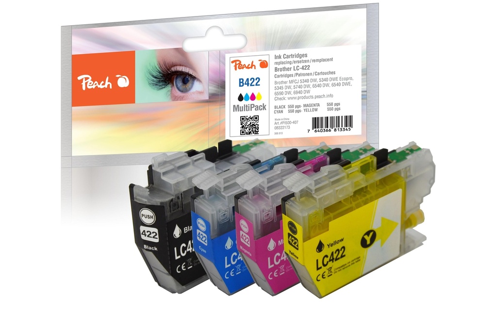 Peach Encre Brother LC-422 Multipack Magenta/Yellow/noir/Cyan