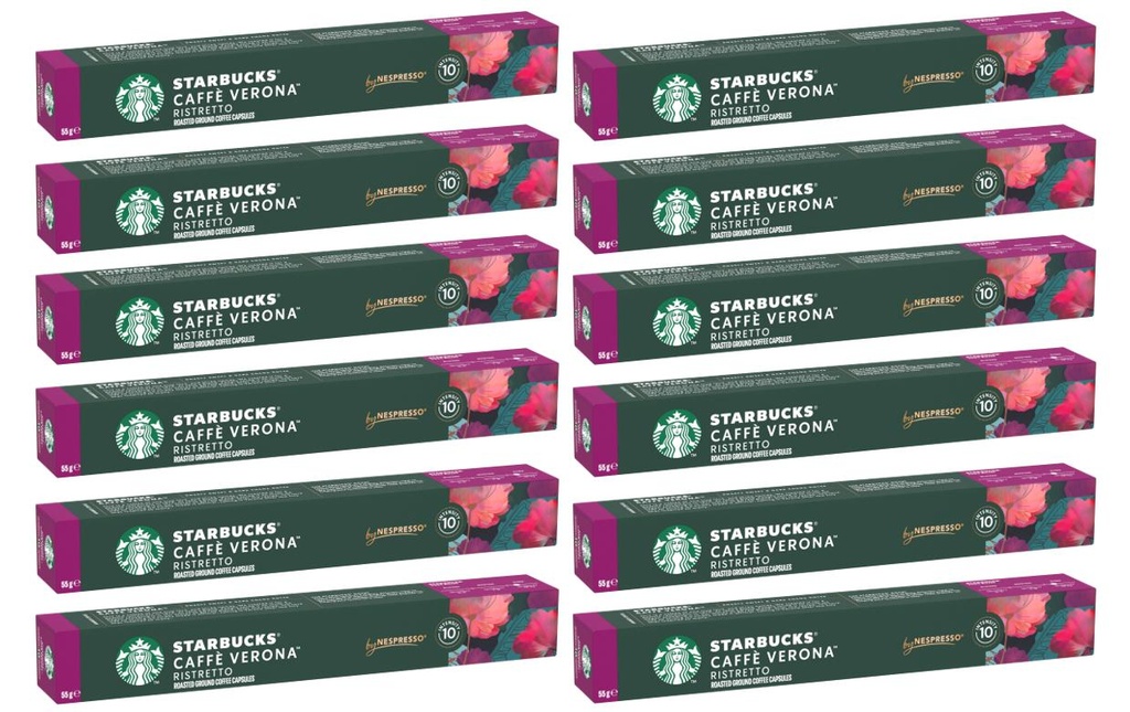 Starbucks Capsules de café Caffè Verona Dark Roast 12 x 10 pièces