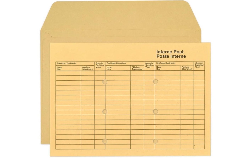 Büroline Enveloppe C4 courrier interne Marron, 250 pièces