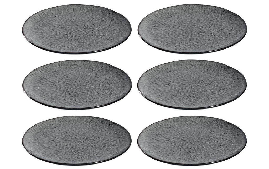 LEONARDO Assiette non décorative Matera Ø 27 cm, 6 Pièce/s, Anthracite