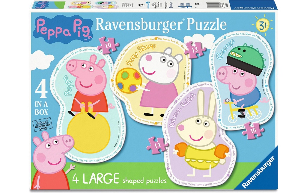 Ravensburger Puzzle pour enfants 4x Peppa Pig, 10-16 pièces