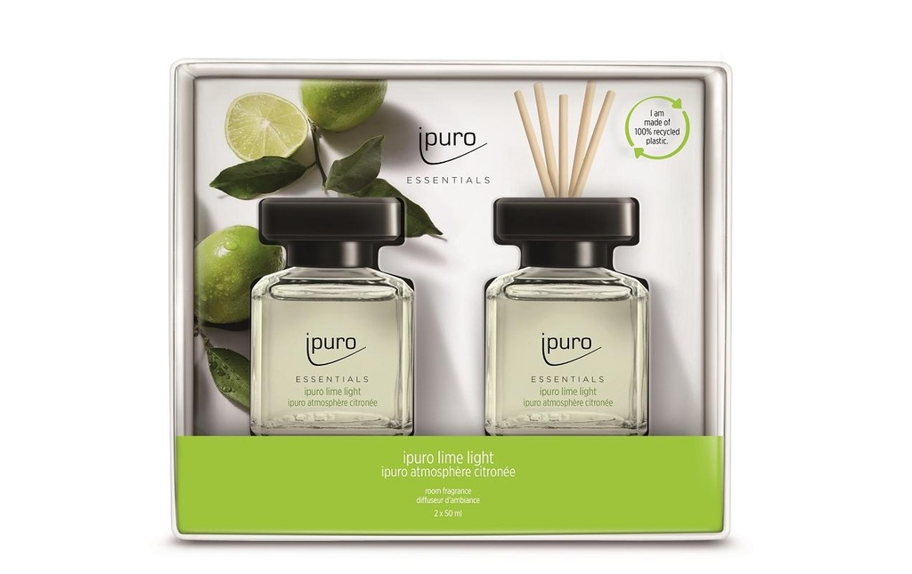 ipuro Bâtonnets parfumés Ensemble Lime Light 2 x 50 ml 100 ml