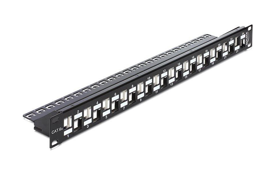 Delock Panneau de brassage 24 Port, Keystone 19-Rack échelonné