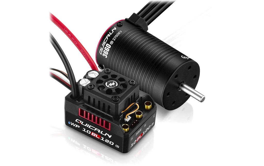 Hobbywing Kits d’entraînement sans brosse WP 10BL120 G2 3660SL-3700KV Combo 1:10