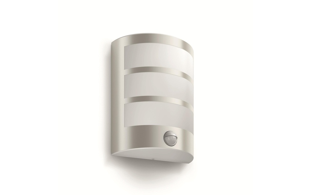 Philips myGarden Applique murale Python, 600 lm, acier inoxydable + détecteur de présence