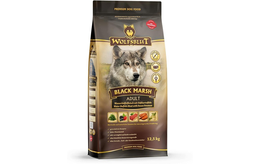 Wolfsblut Alimentation sèche Dog Black Marsh Adult, 12.5 kg