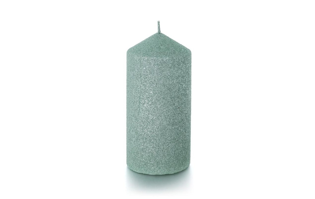 balthasar Bougie cylindrique Poreux 7 x 14, vert glace