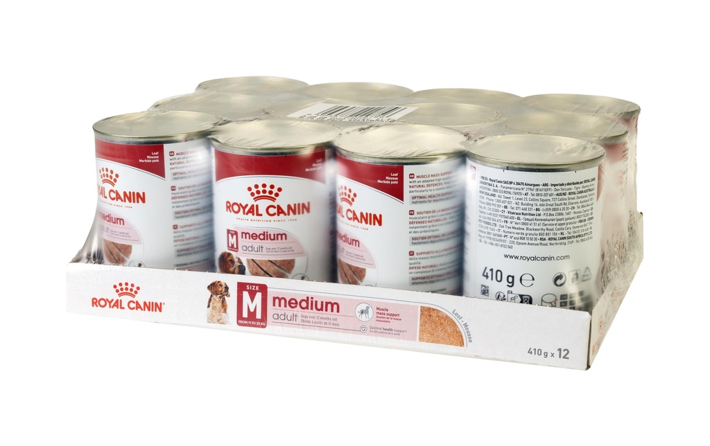 Royal Canin Alimentation humide Mousse Medium Adult, 12 x 410 g