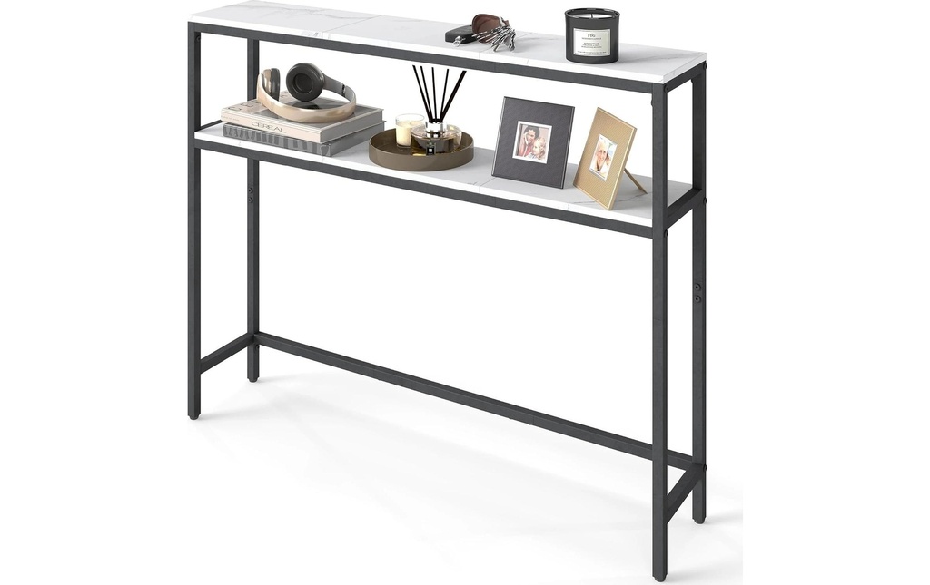 VASAGLE Table console 100 x 80.5 cm, Blanc