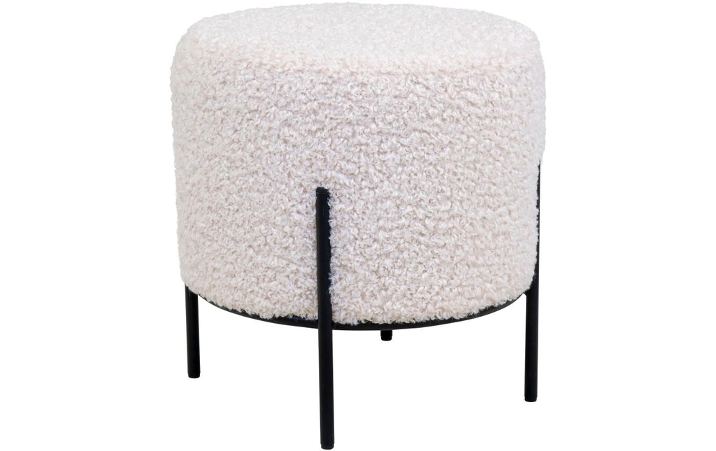 House Nordic Tabouret Alford 37 x 35,5 cm, Noir/Blanc