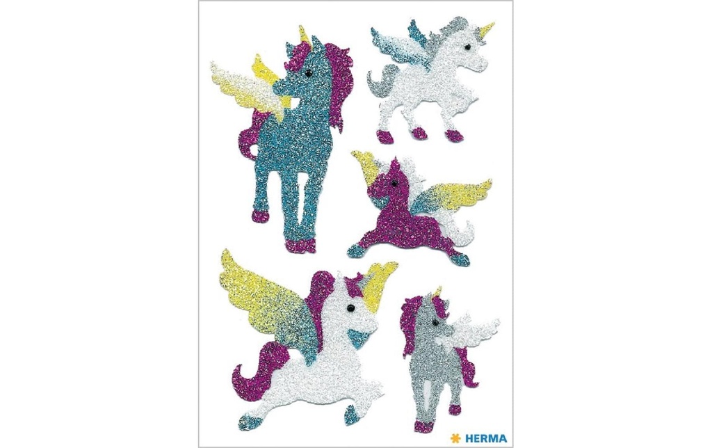 Herma Stickers Autocollant à motif Licornes Diamond, 1 feuille