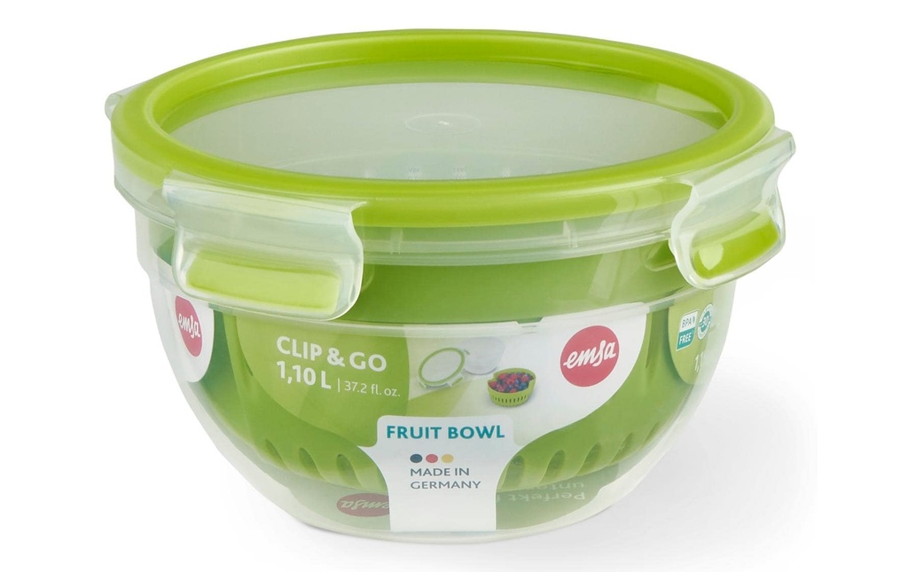 Emsa Boîte à provisions Clip & Go Bowl 1.1 l, Vert