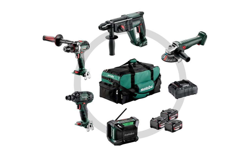 Metabo Kits de machines sans fil Artisanat du bâtiment, 125 Quick+SSW 18 LTX 200+ULA