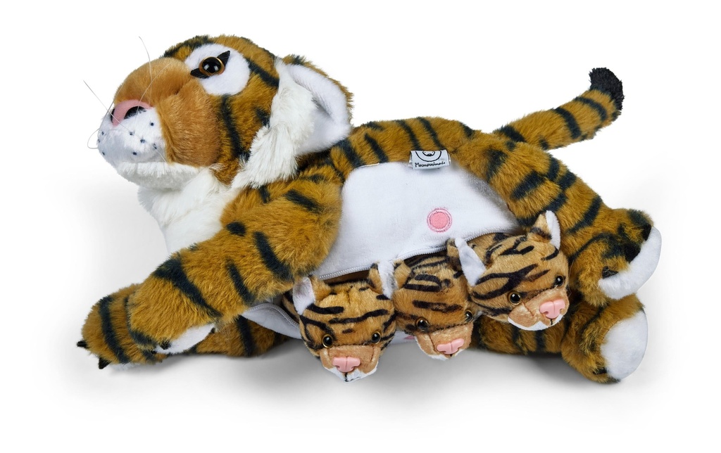 Mamanimals Animal en peluche Mama Tiger & bébés