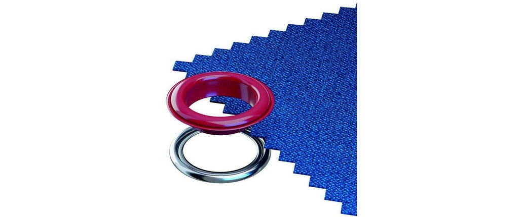 Prym Œillets avec disques 20 pièces, rouge-argent