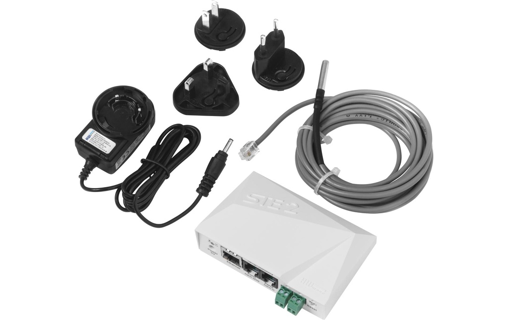 HWgroup Capteur de température SNMP, WLAN, PoE Kit HWg-STE2-R2
