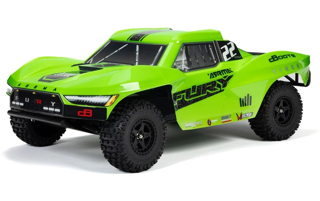 Arrma Short Course Truck Fury Mega 550 2WD, 1:10, ARTR, Vert