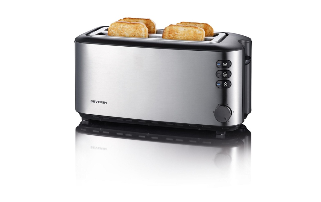 Severin Grille-pain Fente longue automatique 2509 Noir/Argenté