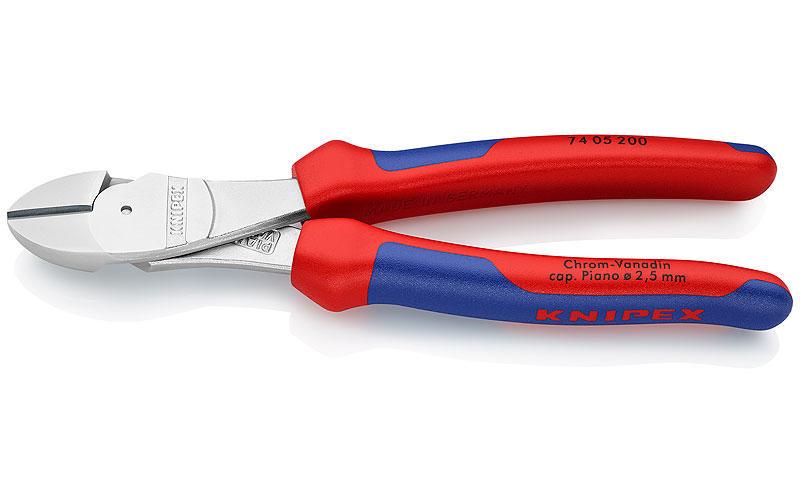 Knipex Pinces coupantes de côté à forte démultiplication 200 mm chromé