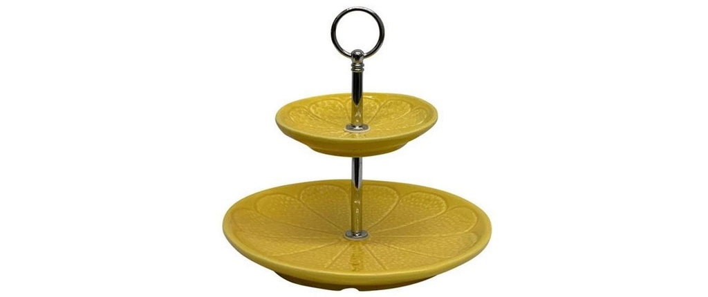 Dameco Assiette décorative Lemon Jaune