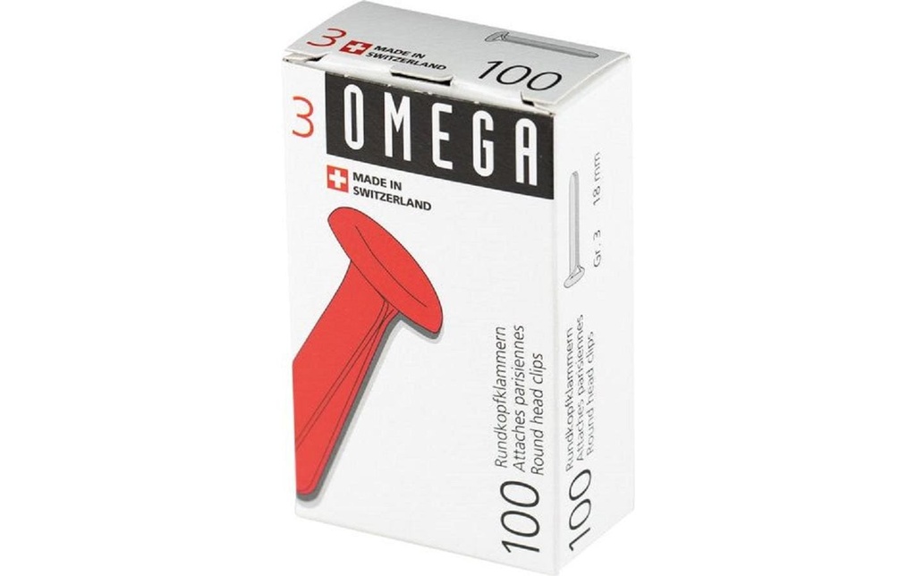 OMEGA Attaches parisiennes 18mm (100 pces)