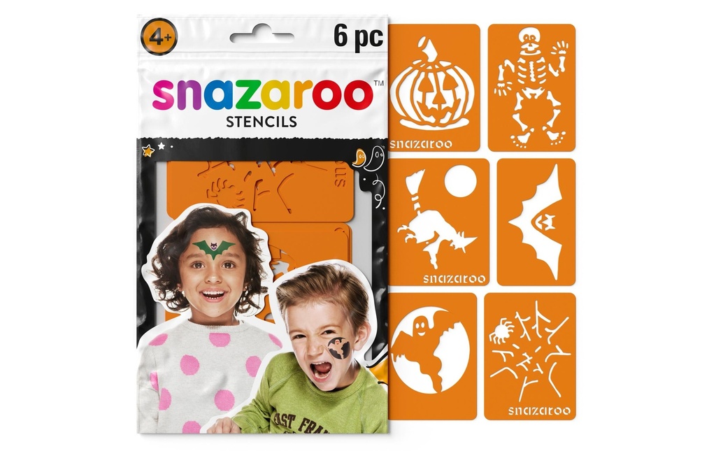 Snazaroo Accessoire Pochoirs Halloween, 6 pièces