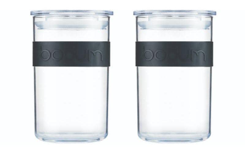 Bodum Bocal à provisions Presso 2 pièces, 0.6 l, Transparent/Noir