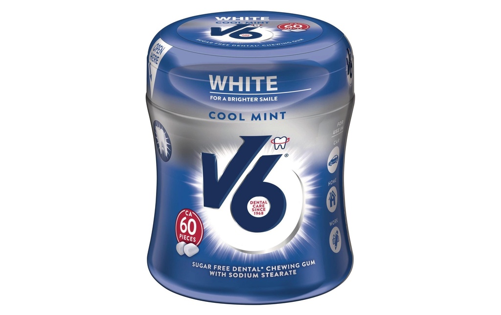V6 Chewing-gum White Cool Mint 87 g