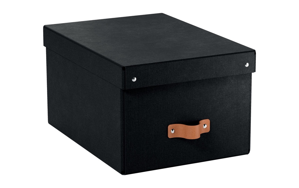 Leitz Boîte d'archives Puro moyenne avec couvercle à charnière, 2 pièces, Noir