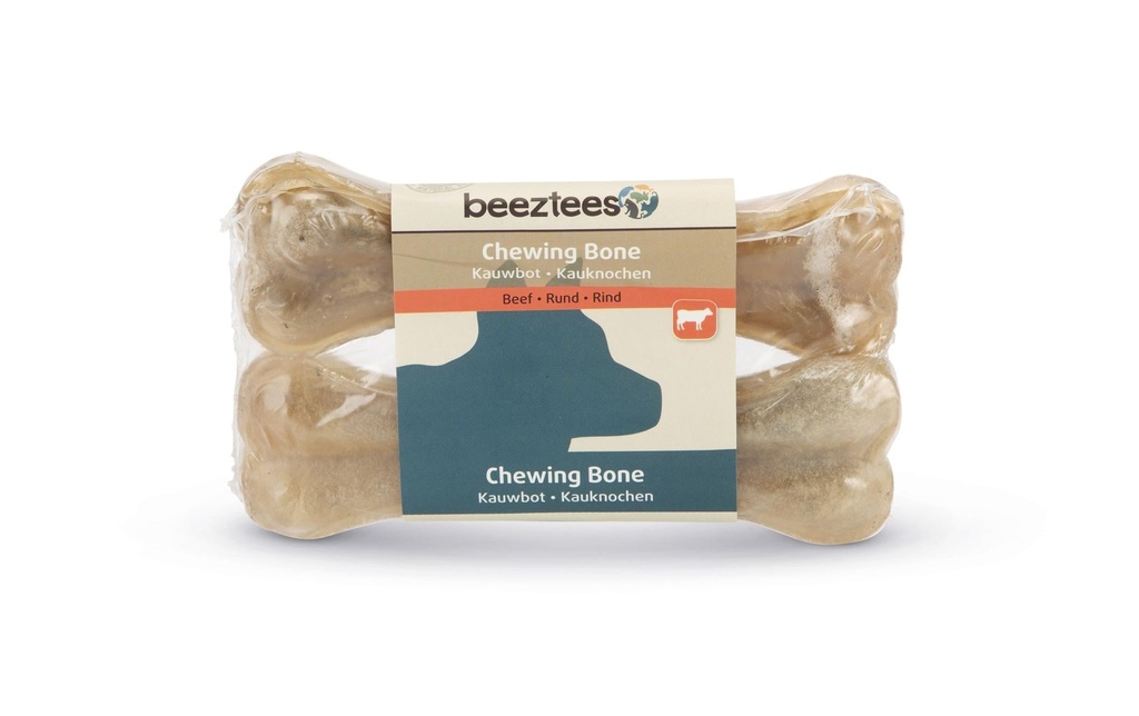 Beeztees Os à mâcher Peau de bœuf, 14 cm, 2 pièces