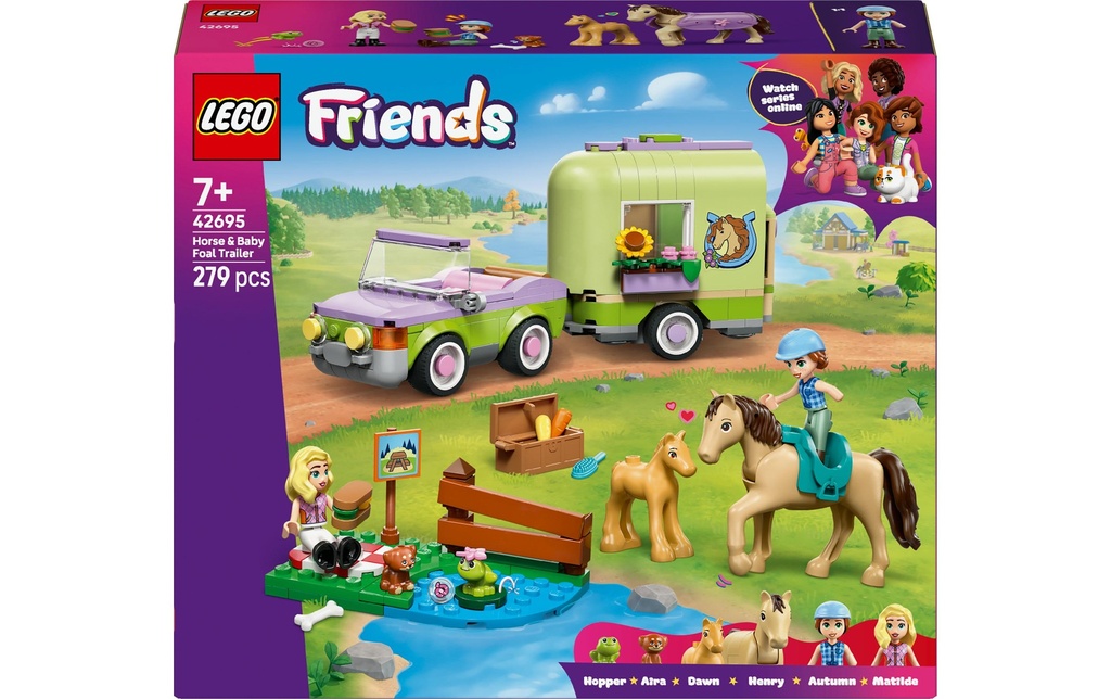 LEGO® Friends La remorque du cheval et du poulain 42695