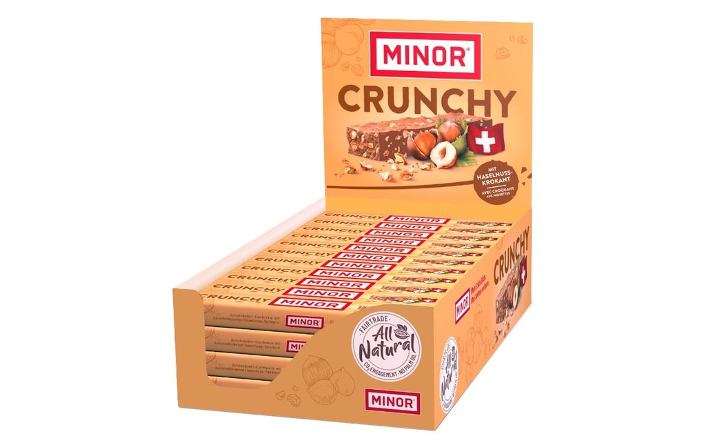 Minor Barres de chocolat Crunchy 44 x 42 g