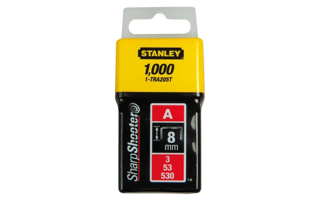 STANLEY Agrafes Typ A 8mm (1000 pces)