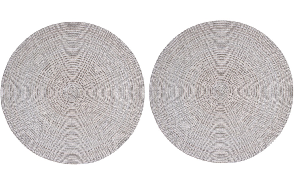 Pichler Set de table Samba Ø 38 cm, 2 pièces, Gris clair