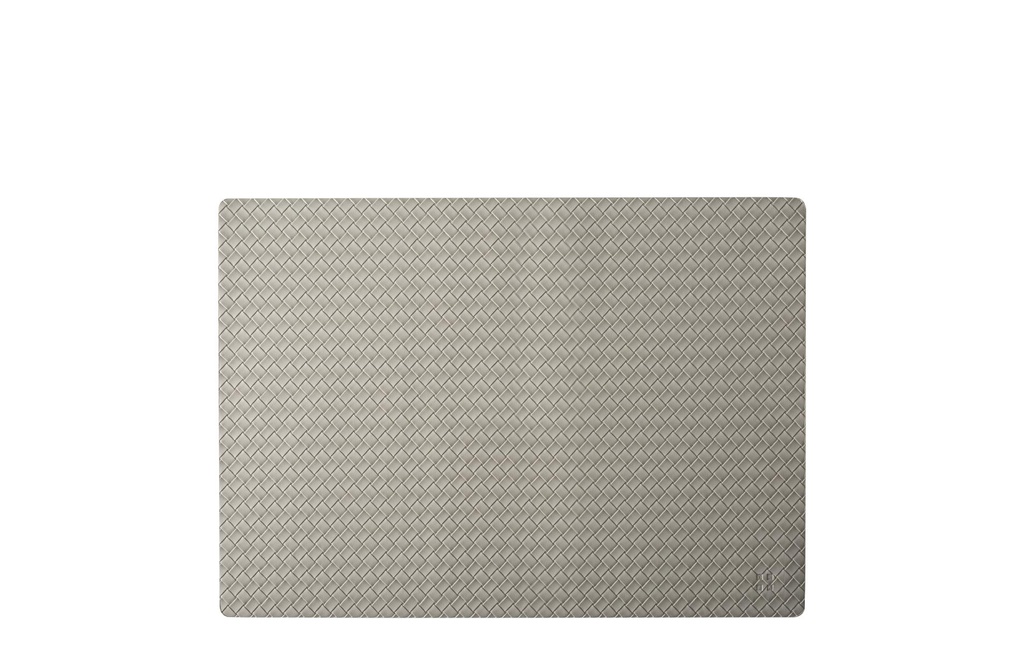 Lunasol Set de table Braid d'ambiance Elements PVC, gris clair 45 x 32 cm