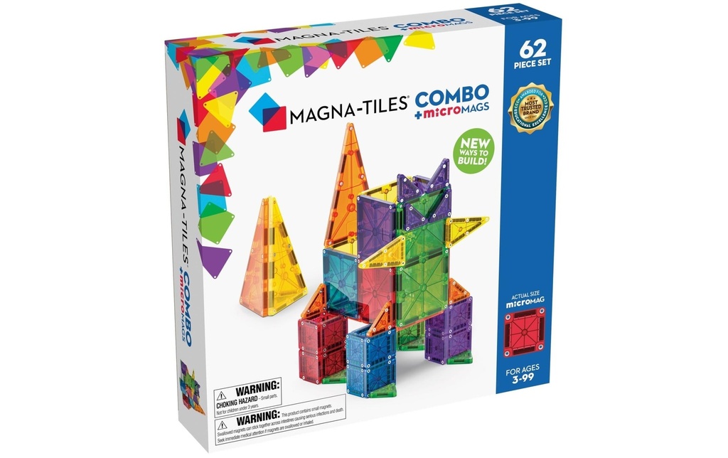 Magna-Tiles Modèle construction Combo 62 pièces
