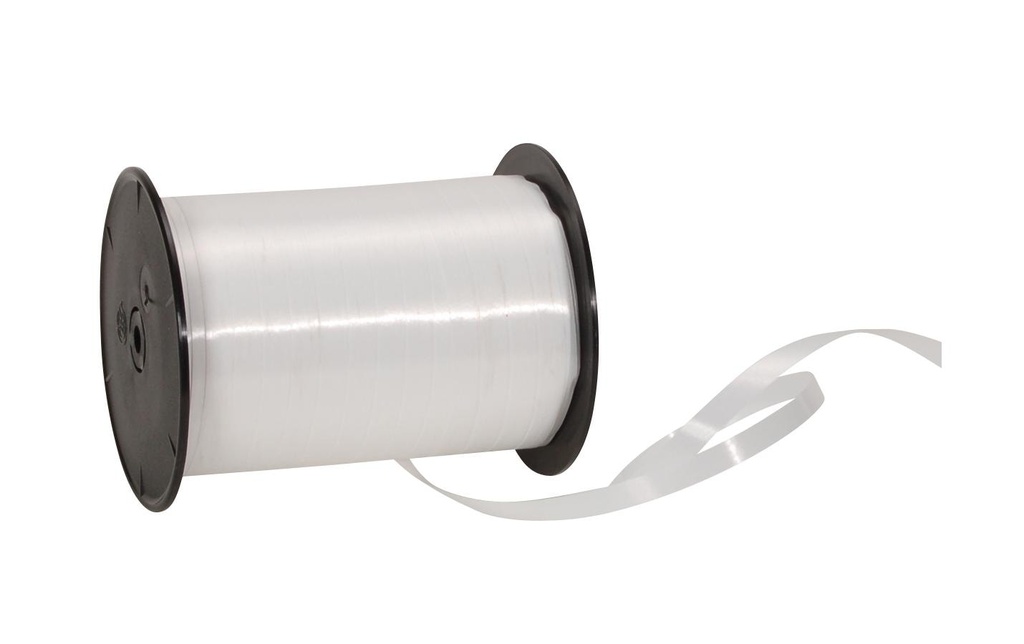Spyk Ruban cadeau Poly Lisse 7 mm x 500 m, Blanc