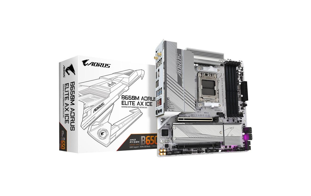 Gigabyte Carte mère B650M A ELITE AX ICE