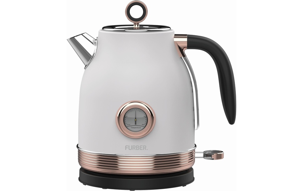 FURBER Bouilloire Monroe 1.7 l, Or rose/Blanc