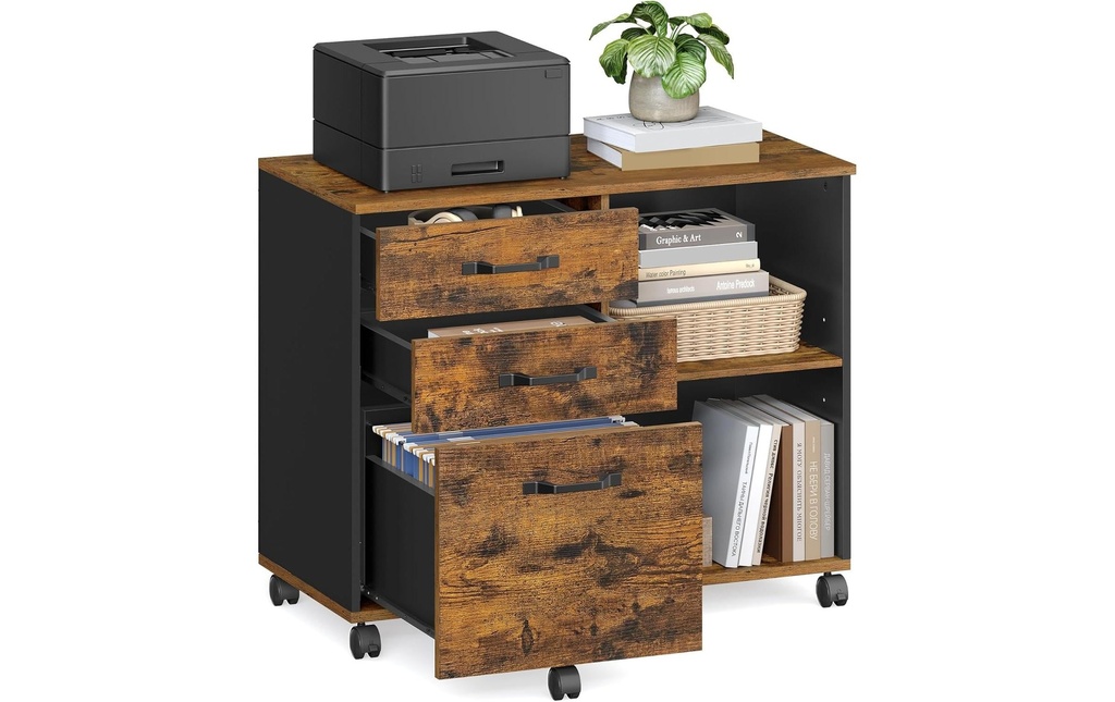 Songmics Armoire à dossiers avec roulettes 80 x 40 x 66 cm
