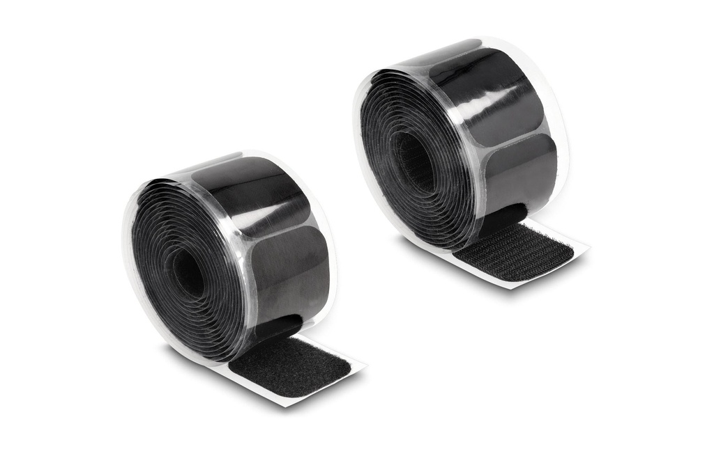 Delock Patins de scratch sur rouleau autoadhésif Noir, 3 m
