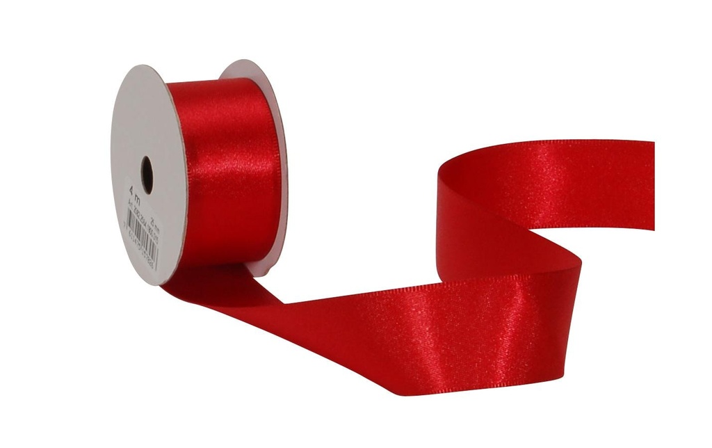 Spyk Ruban de satin 25 mm x 4 m, Rouge