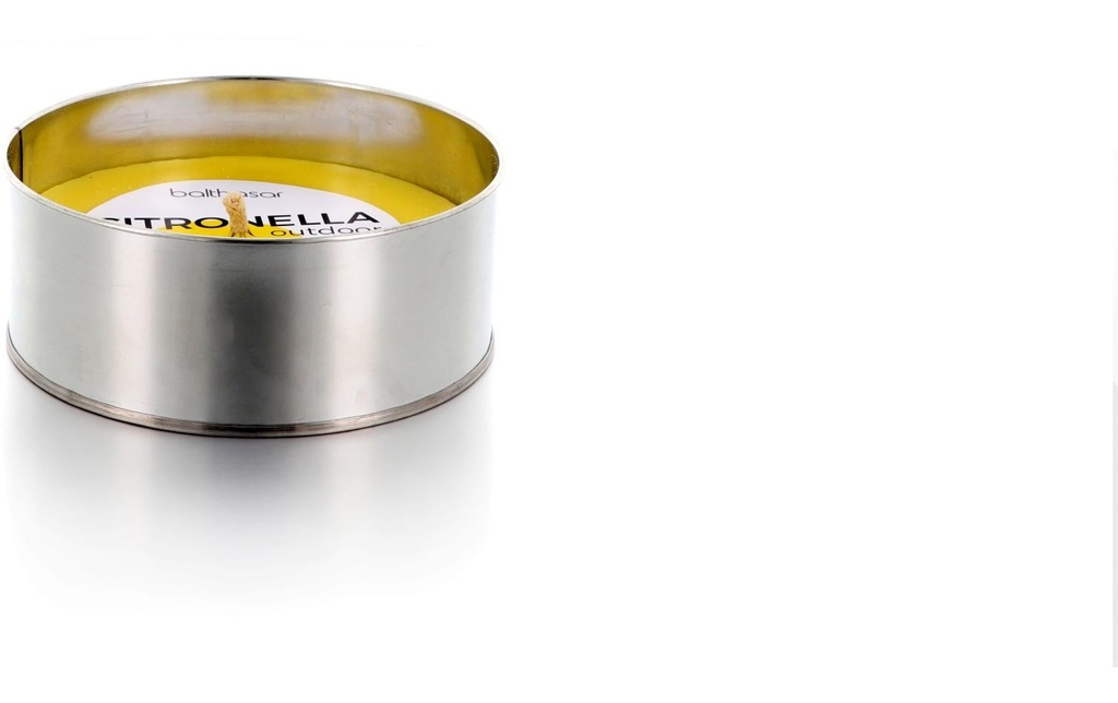 balthasar Bougie de jardin Citronella 15,3 x 5,4 cm, Jaune