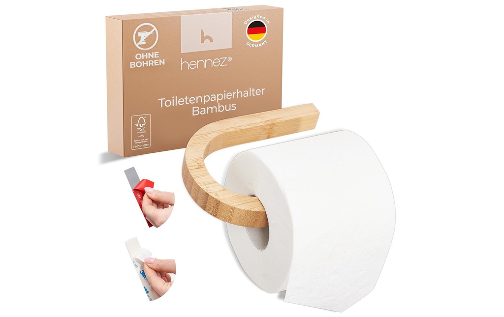 Hennez Porte-rouleau pour papier toilette Evan Nature