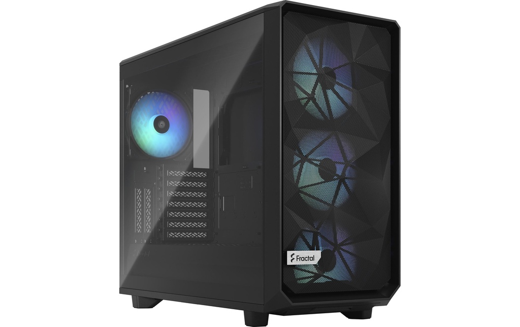 Fractal Design Boîtier d’ordinateur Meshify 2 RGB TG Light Tint Noir