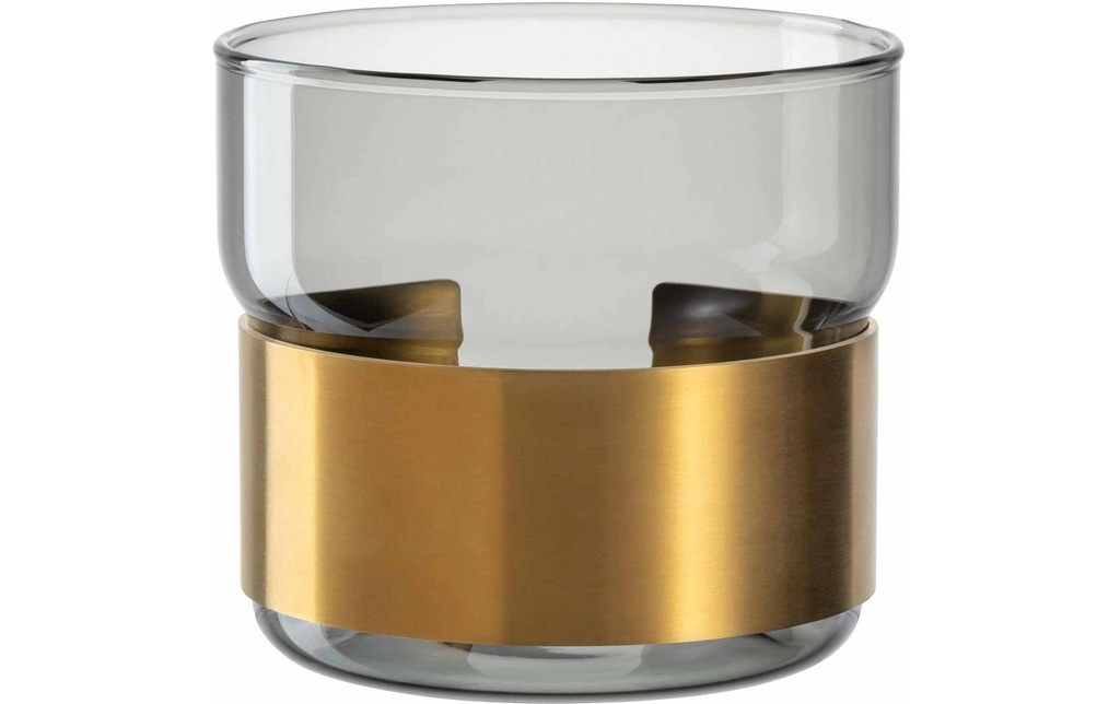 LEONARDO Bougeoir de table Silenzio 19 cm, or/transparent
